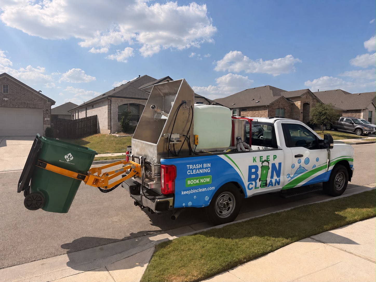 Keep Bin Clean mobile bin-cleaning service truck